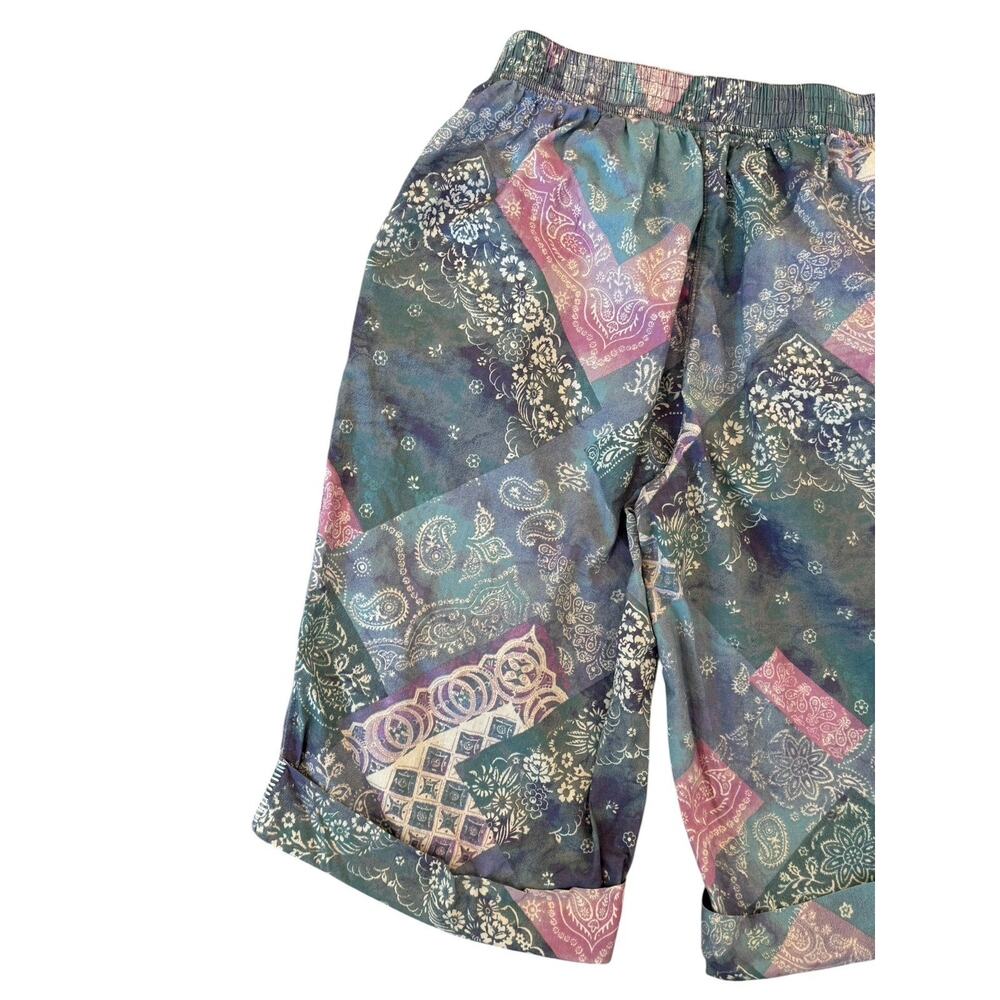 Free People Intimately Bedside Babe Bermuda Shorts Printed Cotton Paisley XS - Picture 7 of 15